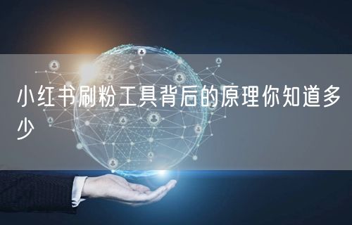 小红书刷粉工具背后的原理你知道多少