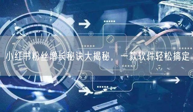 小红书粉丝增长秘诀大揭秘,一款软件轻松搞定