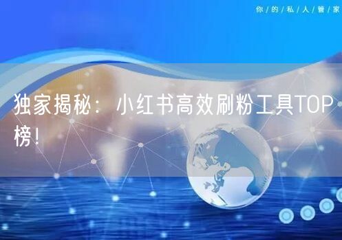 独家揭秘:小红书高效刷粉工具TOP榜!