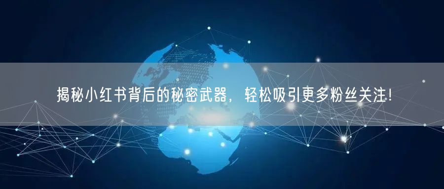 揭秘小红书背后的秘密武器,轻松吸引更多粉丝关注!