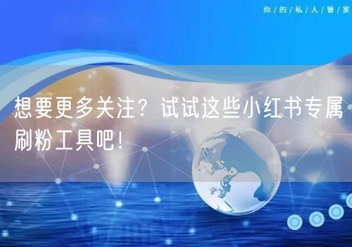 想要更多关注?试试这些小红书专属刷粉工具吧!