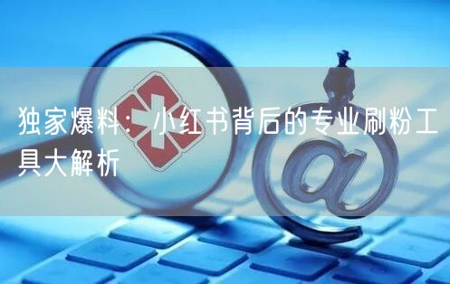 独家爆料:小红书背后的专业刷粉工具大解析