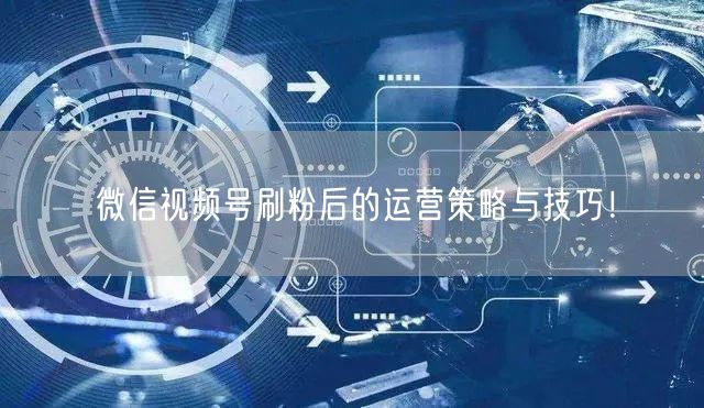 微信视频号刷粉后的运营策略与技巧!